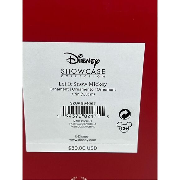 Lenox Disney Let It Snow Mickey Sledding Ornament...